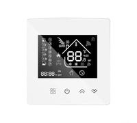 Thermostat WiFi intelligent pour chauffage au sol électrique et à eau, programme programmable de 7 jours, pour télécommande d'application Tuya, écran tactile LCD, boîtier ABS, blanc (chaudière