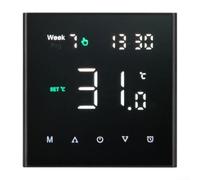 Thermostat WiFi intelligent pour chauffage électrique au sol - Commande vocale avec pour Alexa et Google - Programmable 6 périodes par jour - PC + ABS ignifuge - Support mural 86 mm blanc (chauffage