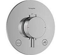 hansgrohe Ecostat Comfort S Thermostat encastré pour 2 consommateurs avec combinaison de sécurité intégrée, 33718000, Couleur: chrome