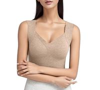 Thermotop pour femme de qualité supérieure pour un froid extrême avec technologie de chauffage innovante pour les températures hivernales ultimes, beige, XL