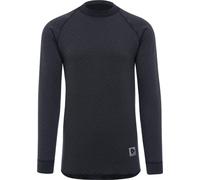 Thermowave - sous-vêtement Thermique 3-en-1 en Laine mérinos pour Homme - T-Shirt Thermique à Manches Longues - Col Rond - Extra Chaud 330 g/m² - Séchage Rapide - Taille L - Anthracite