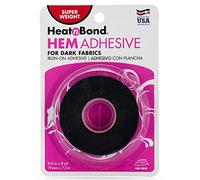 Thermoweb Super Weight Ourlet adhésif pour tissus foncés 1,9 cm x 8 m, noir, taille unique