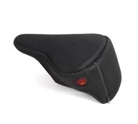 Thermrup Housse de selle de vélo chauffante en tissu d'espacement USB avec poche de batterie externe et housse de protection contre la pluie