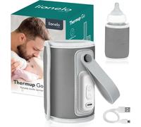 Thermup Go Portable Bottle Warmer For Keeping Temperature,Usb Charging Function,Milk & Baby Food Heater,For Car,Bpa Free (Grey)