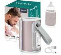 Thermup Go Portable Bottle Warmer For Keeping Temperature,Usb Charging Function,Milk & Baby Food Heater,For Car,Bpa Free (Pink)