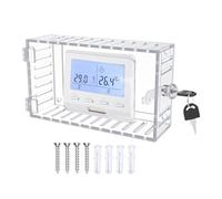 Therstat Boîte de sécurité - Couvercle de serrure à combinaison en acrylique transparent, protection inviolable | Panneau AC, contrôle numérique de la température, boîtier de sécurité monté sur