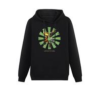 THERULER Ratchet and Clank Retro Mens Pullover Hoodies Casual Black Hoody Cotton Graphic Unisex Sweatshirts XL