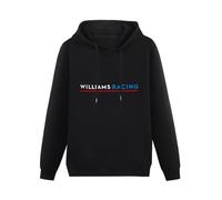 THERULER Williams Racing Team Logo Mens Pullover Hoodies Casual Black Hoody Cotton Graphic Unisex Sweatshirts 3XL