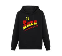 THERULER You Tu Suze Mens Pullover Hoodies Casual Black Hoody Cotton Graphic Unisex Sweatshirts M