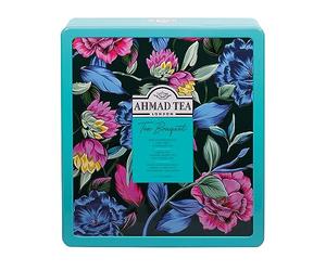 Thés assortis Ahmad Tea - Coffret Bouquet 72 sachets | 9 variétés | Idée cadeau élégante | English Breakfast, Earl Grey, Thé Vert, Jasmin, Menthe, Fraise