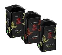 Thes de la Pagode - Lot de 3 Boites de Thé vert Bio - Edition Prestige - Thé vert aux agrumes + Thé vert du dragon + Thé vert jasmin