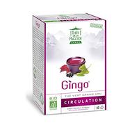 Thé Gingo Bio par Thés de La pagode | Thé vert au ginkgo biloba - Boîte 60 infusettes | Thé Bio | Formule renforcée et brevetée | Favorise une bonne circulation, réduit l’effet jambes lourdes