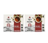 Thés de la Pagode | Thé Hao Ling Bio Équitable | Lot de 2x 30 infusettes | Thé Pu-Erh aux Antioxydants | Contribue au Maintien d’un Taux de Cholestérol Sain | Goût Boisé et Rond