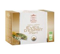 Thés de la Pagode - Thé Morri Bio - Thé vert au jasmin Éveil d’Esprit - Boîte de 72 infusettes - Thé Bio - Mémoire et concentration