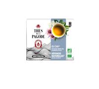 Thés de la Pagode - Thé Qi Cha - Thé Blanc Bio Grand Cru - Booste les Défenses Immunitaires - Aux Arômes Naturels de Bergamote et d’Orange (18 sachets)