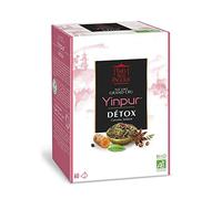 Thés de la Pagode - Thé Vert Bio Yinpur Détox et Digestif à la Badiane et au Curcuma - Action Diurétique - Goût Doux de Miel + Anis - Boîte de 60 Infusettes - 120 Grammes