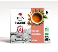 Thés de la Pagode - Thé Vert Bio Yinpur - Thé Détox et Digestif à la Badiane et au Curcuma - Action Diurétique - Goût Doux de Miel + Anis