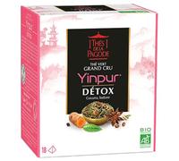 Thés de la Pagode Yinpur Thé Vert Grand Cru Détox Bio 18 Sachets