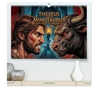 Theseus und der Minotaurus - Der Kampf im Labyrinth (hochwertiger Premium Wandkalender 2027 DIN A2 quer), Kunstdruck in Hochglanz: Die legendäre ... spektakuläre Graphic-Novel-Bildgeschichte.