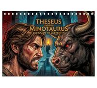 Theseus und der Minotaurus - Der Kampf im Labyrinth (Tischkalender 2027 DIN A5 quer), CALVENDO Monatskalender: Die legendäre Geschichte von Theseus ... spektakuläre Graphic-Novel-Bildgeschichte.