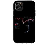 Thessalonique Grèce Metro Train Railway - Carte de l'itinéraire Souvenir Coque pour iPhone 11 Pro Max