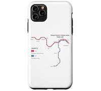 Thessalonique Grèce Metro Train Railway - Carte de l'itinéraire Souvenir Coque pour iPhone 11 Pro Max