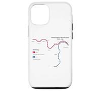 Thessalonique Grèce Metro Train Railway - Carte de l'itinéraire Souvenir Coque pour iPhone 12/12 Pro