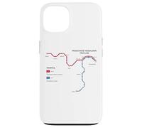 Thessalonique Grèce Metro Train Railway - Carte de l'itinéraire Souvenir Coque pour iPhone 13