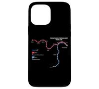 Thessalonique Grèce Metro Train Railway - Carte de l'itinéraire Souvenir Coque pour iPhone 13 Pro Max