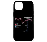 Thessalonique Grèce Metro Train Railway - Carte de l'itinéraire Souvenir Coque pour iPhone 14 Plus