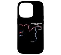 Thessalonique Grèce Metro Train Railway - Carte de l'itinéraire Souvenir Coque pour iPhone 14 Pro