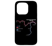 Thessalonique Grèce Metro Train Railway - Carte de l'itinéraire Souvenir Coque pour iPhone 15 Pro
