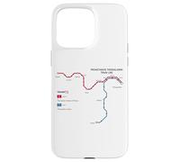 Thessalonique Grèce Metro Train Railway - Carte de l'itinéraire Souvenir Coque pour iPhone 15 Pro Max