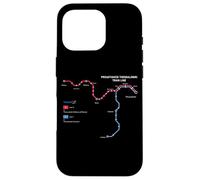 Thessalonique Grèce Metro Train Railway - Carte de l'itinéraire Souvenir Coque pour iPhone 16 Pro