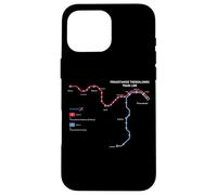 Thessalonique Grèce Metro Train Railway - Carte de l'itinéraire Souvenir Coque pour iPhone 16 Pro Max