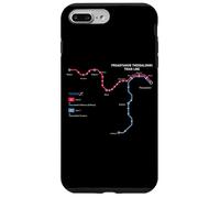Thessalonique Grèce Metro Train Railway - Carte de l'itinéraire Souvenir Coque pour iPhone 7 Plus/8 Plus