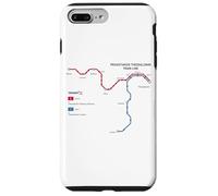 Thessalonique Grèce Metro Train Railway - Carte de l'itinéraire Souvenir Coque pour iPhone 7 Plus/8 Plus