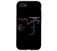 Thessalonique Grèce Metro Train Railway - Carte de l'itinéraire Souvenir Coque pour iPhone SE (2020) / 7/8