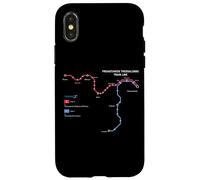 Thessalonique Grèce Metro Train Railway - Carte de l'itinéraire Souvenir Coque pour iPhone X/XS