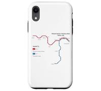Thessalonique Grèce Metro Train Railway - Carte de l'itinéraire Souvenir Coque pour iPhone XR