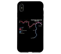 Thessalonique Grèce Metro Train Railway - Carte de l'itinéraire Souvenir Coque pour iPhone XS Max