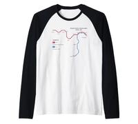 Thessalonique Grèce Metro Train Railway - Carte de l'itinéraire Souvenir Manche Raglan