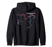 Thessalonique Grèce Metro Train Railway - Carte de l'itinéraire Souvenir Sweat à Capuche