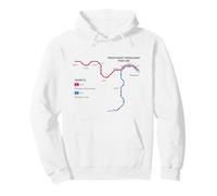 Thessalonique Grèce Metro Train Railway - Carte de l'itinéraire Souvenir Sweat à Capuche