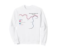 Thessalonique Grèce Metro Train Railway - Carte de l'itinéraire Souvenir Sweatshirt