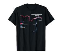 Thessalonique Grèce Metro Train Railway - Carte de l'itinéraire Souvenir T-Shirt