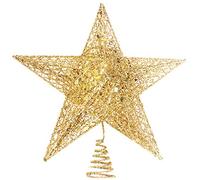 TheStriven Étoile Scintillante pour Sapin de Noël - Cimier Décoratif d'Or 25cm - Topper pour Décoration d'Arbre
