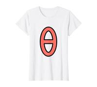 Theta - Huitième Lettre de l'alphabet Grec T-Shirt Graphique avec Valeur