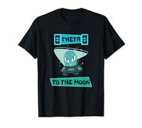 Theta to The Moon Crypto-Monnaie Theta Logo Crypto Art T-Shirt