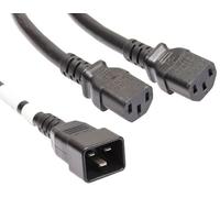 TheTechWave - Cordon d'alimentation répartiteur IEC C20 vers 2 x C13 - 200 ~ 250 V 12 AWG 20 A vers double 14 AWG 15 A Câble Y robuste pour Bitmain Antminer S19, L7, D7, KS3, KA3 U/L certifié (3 m)